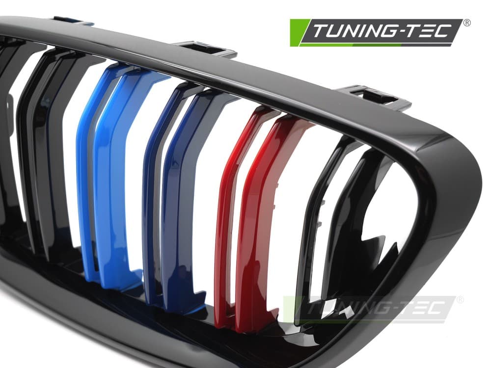 Predná maska BMW F22 / F23 13-21 Sport Black Tri-Colour Double Bar – náhľad 3
