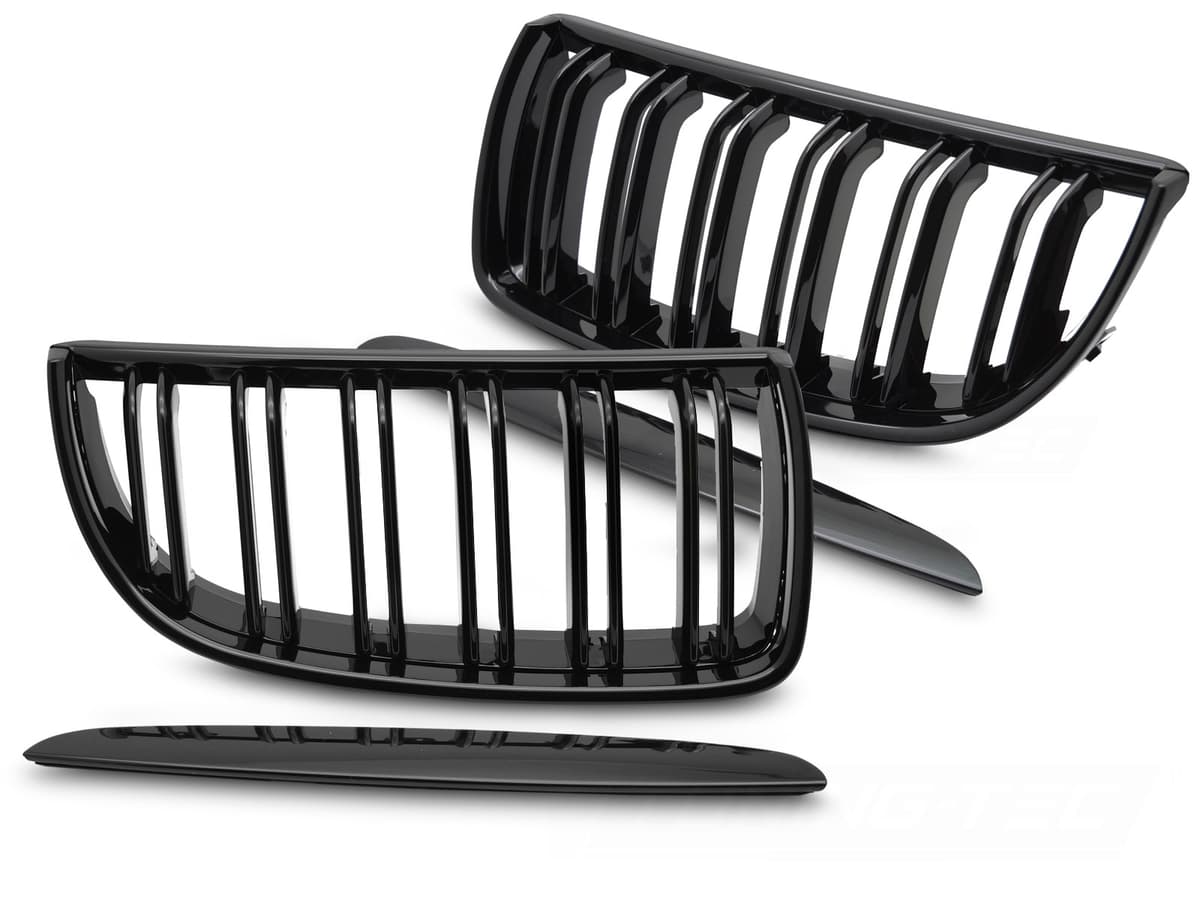 Predné masky BMW E90 / E91 05-08 Sport Glossy Black Double Bar