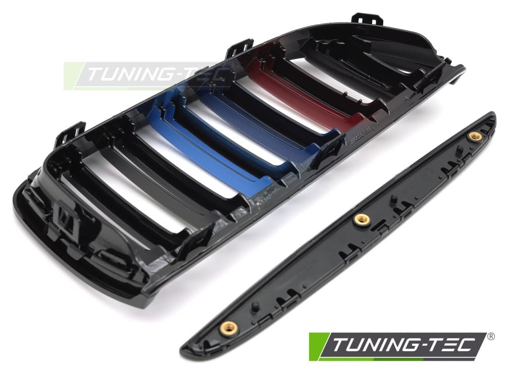 Predná maska BMW E90 / E91 05-08 Sport Glossy Black Tri-Colour Double Black – náhľad 5