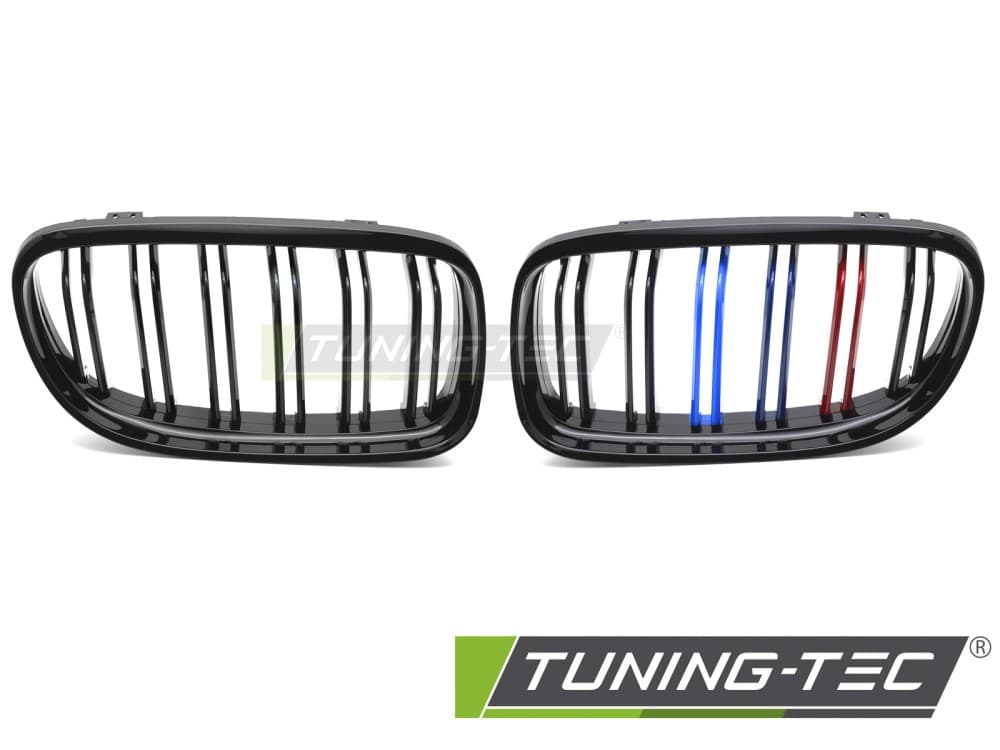 Predná maska BMW E90 / E91 LCI 09-11 Sport Glossy Black Tri-Colour Double Bar – náhľad 2