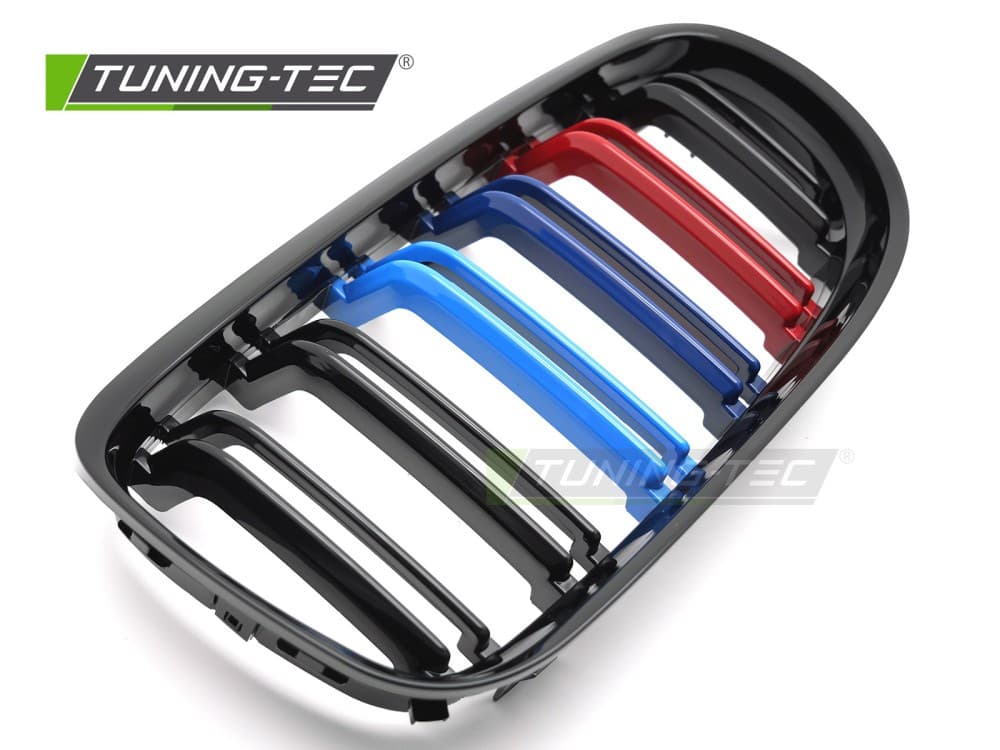 Predná maska BMW E90 / E91 LCI 09-11 Sport Glossy Black Tri-Colour Double Bar – náhľad 4