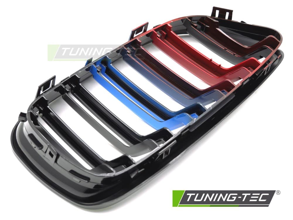 Predná maska BMW E90 / E91 LCI 09-11 Sport Glossy Black Tri-Colour Double Bar – náhľad 5