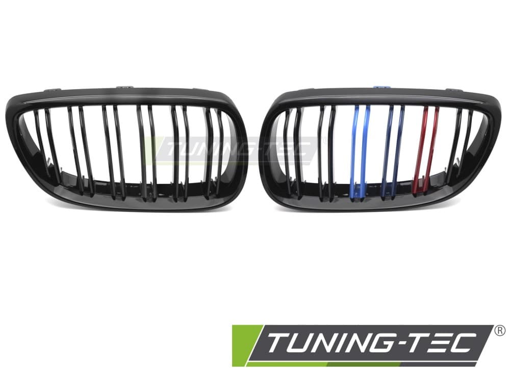 Predná maska BMW E92 / E93 06-10 Sport Glossy Black Tri-Colour Double Bar – náhľad 2