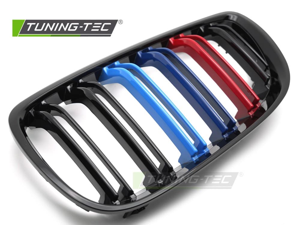 Predná maska BMW E92 / E93 06-10 Sport Glossy Black Tri-Colour Double Bar – náhľad 4