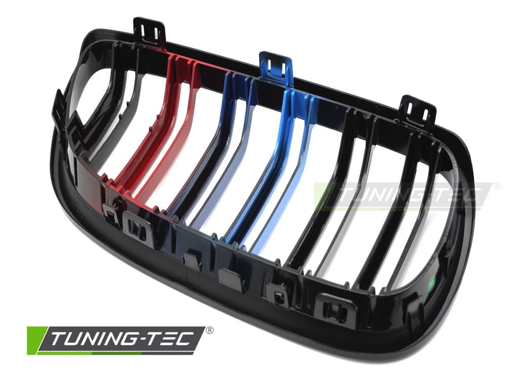 Predná maska BMW E92 / E93 06-10 Sport Glossy Black Tri-Colour Double Bar – náhľad 5