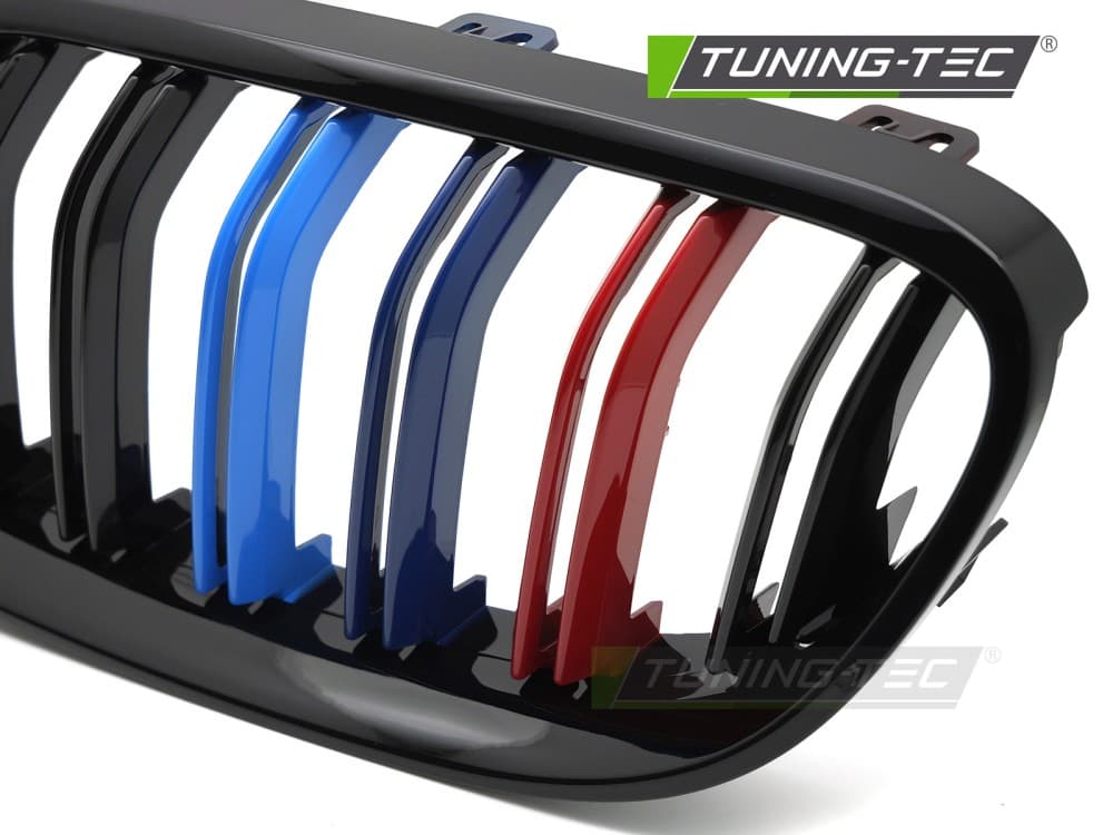 Predná maska BMW E92 / E93 LCI 10-13 Sport Glossy Black Tri-Colour Double Bar – náhľad 3