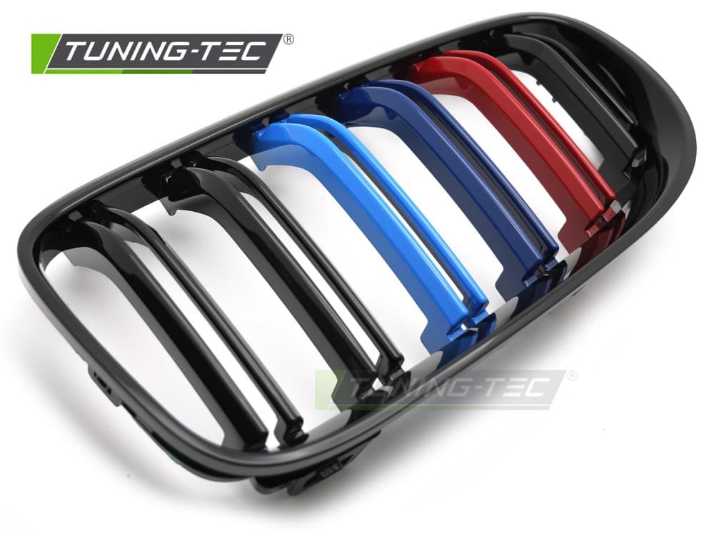 Predná maska BMW E92 / E93 LCI 10-13 Sport Glossy Black Tri-Colour Double Bar – náhľad 4