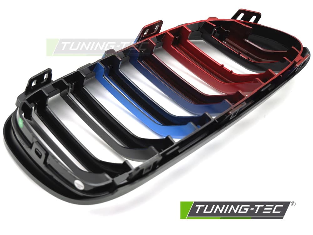 Predná maska BMW E92 / E93 LCI 10-13 Sport Glossy Black Tri-Colour Double Bar – náhľad 5