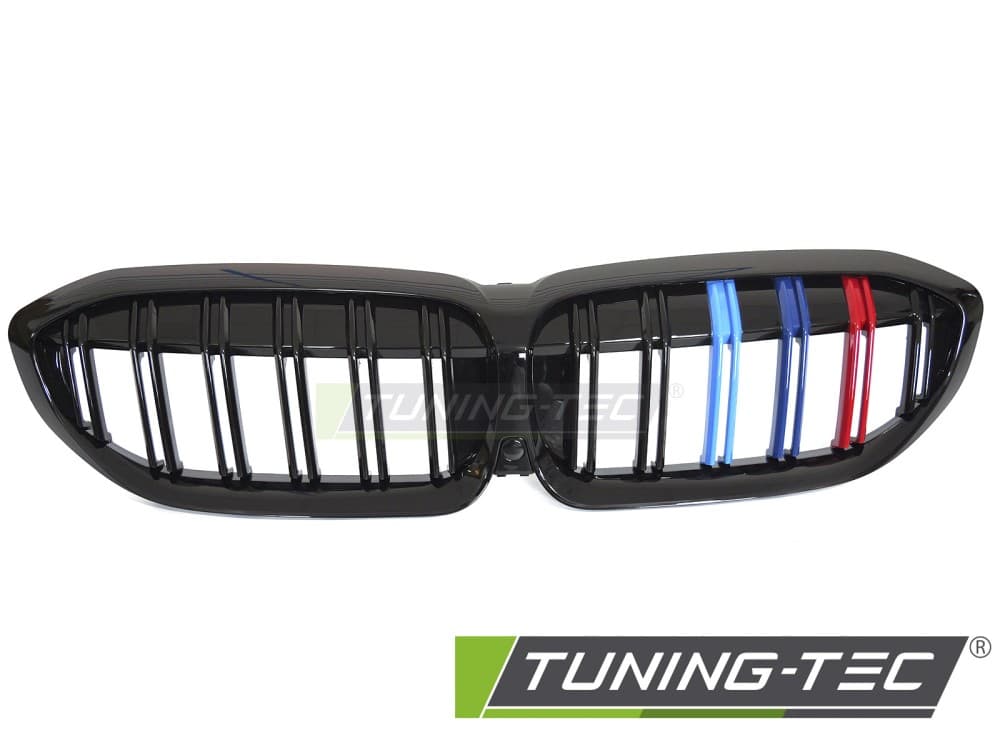 Predná maska BMW G20 / G21 19-22 Sport Glossy Black Tri-Colour Double Bar – náhľad 2