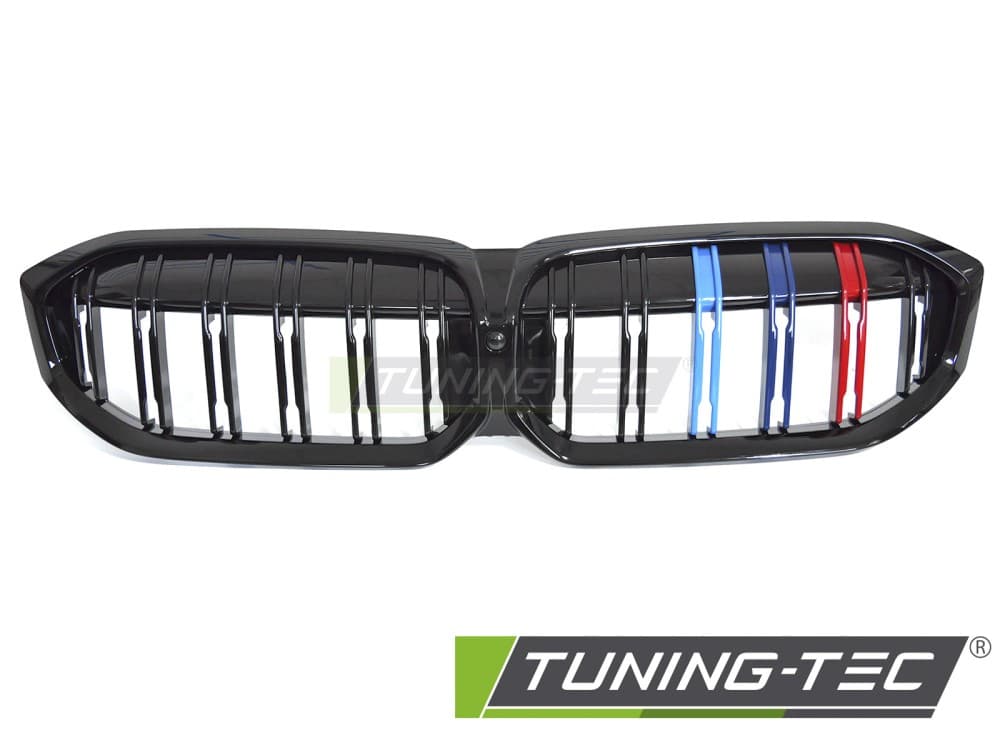 Predná maska BMW G20 / G21 LCI 22-26 Sport Glossy Black Tri-Colour Double Bar – náhľad 2
