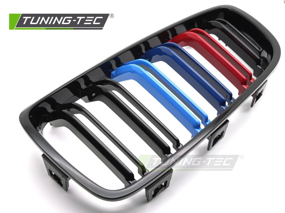 Predná maska BMW F32 / F33 / F36 13-20 Sport Glossy Black Tri-Colour Double Bar – náhľad 4