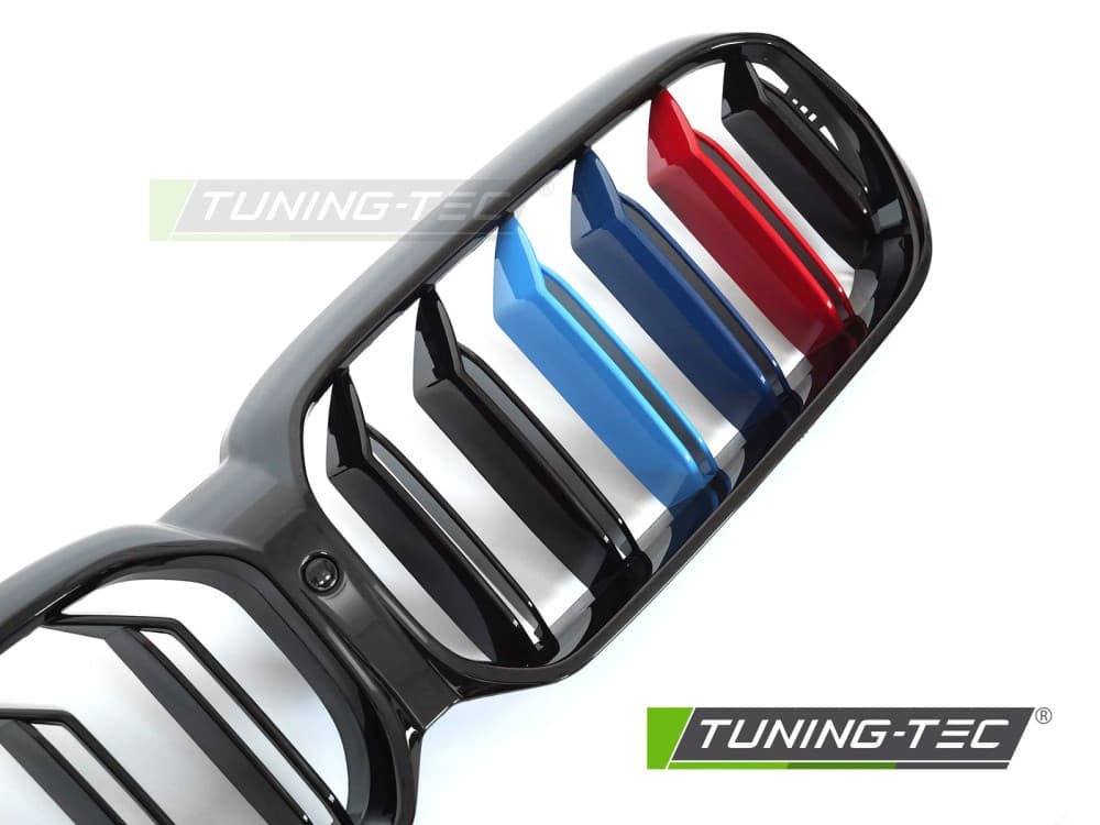Predná maska BMW G30 / G31 LCI 20-23 Sport Glossy Black Tri-Colour Double Bar – náhľad 3