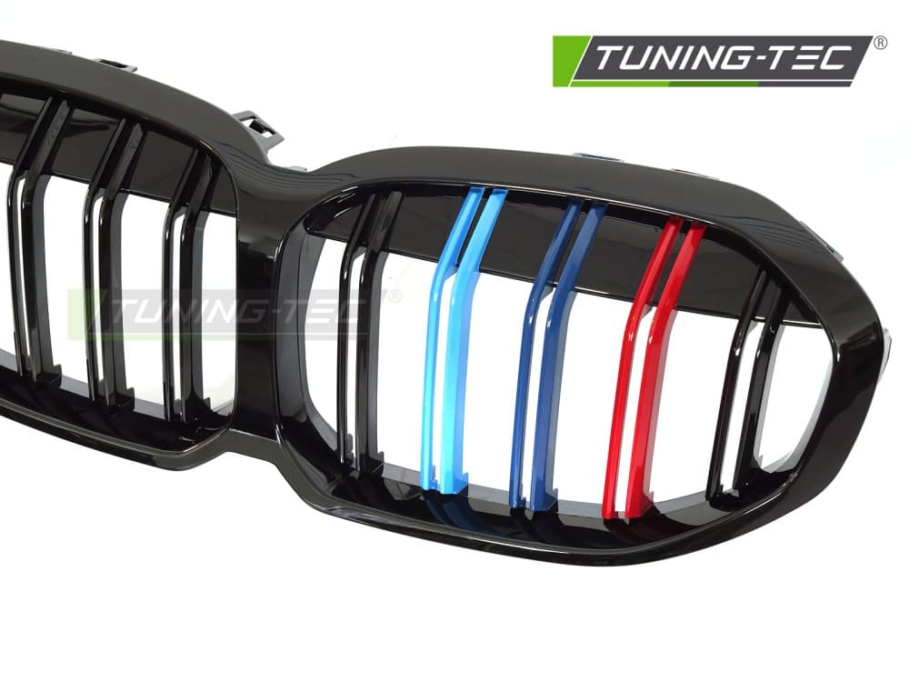 Predná maska BMW F40 19-24 Sport Glossy Black Tri-Colour Double Bar – náhľad 4