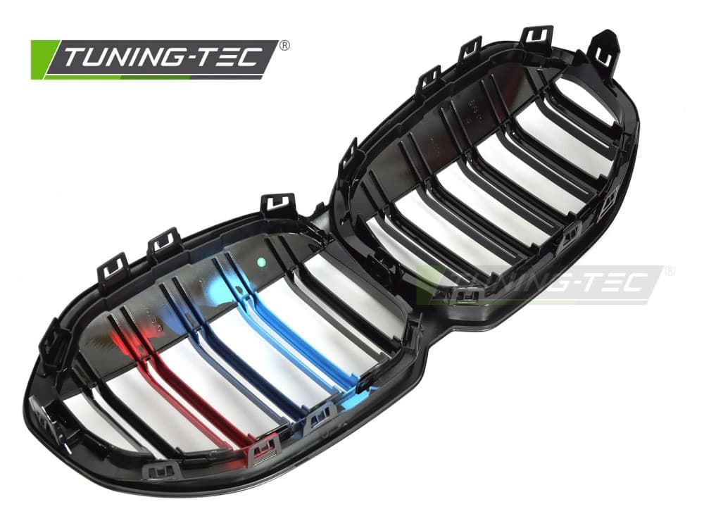 Predná maska BMW F40 19-24 Sport Glossy Black Tri-Colour Double Bar – náhľad 5