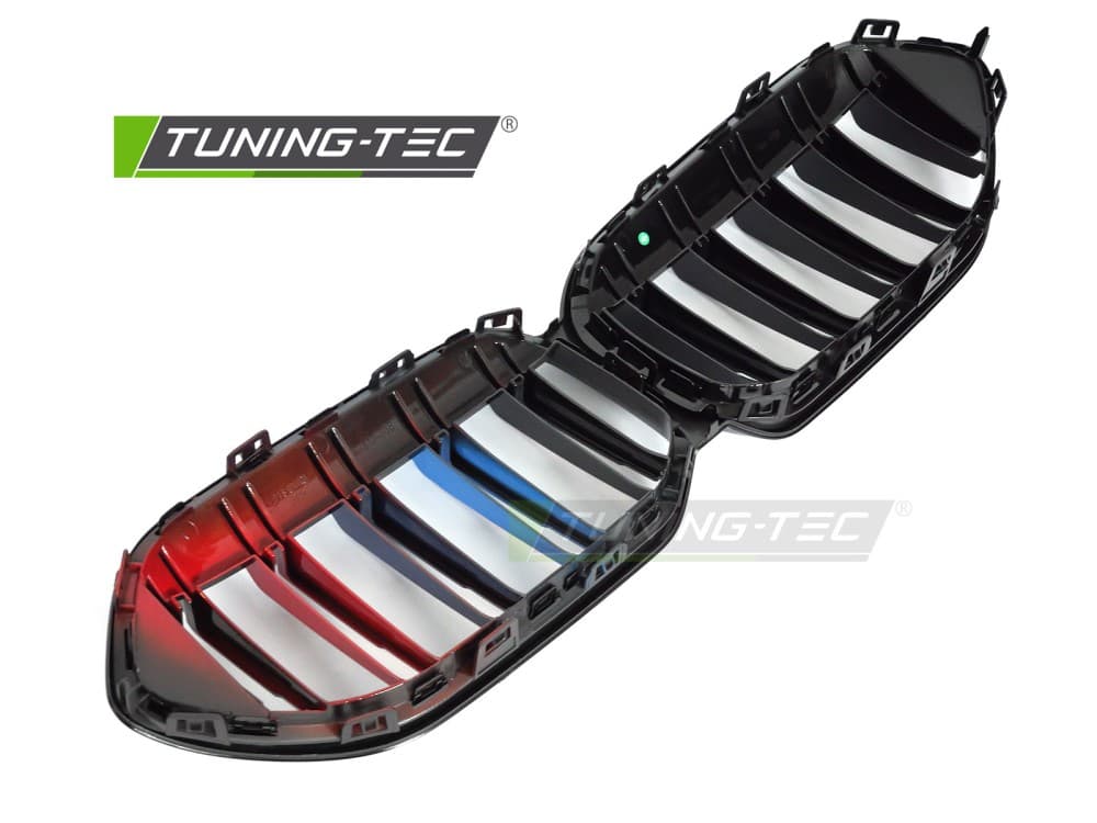 Predná maska BMW F44 19-24 Sport Glossy Black Tri-Colour Double Bar – náhľad 4