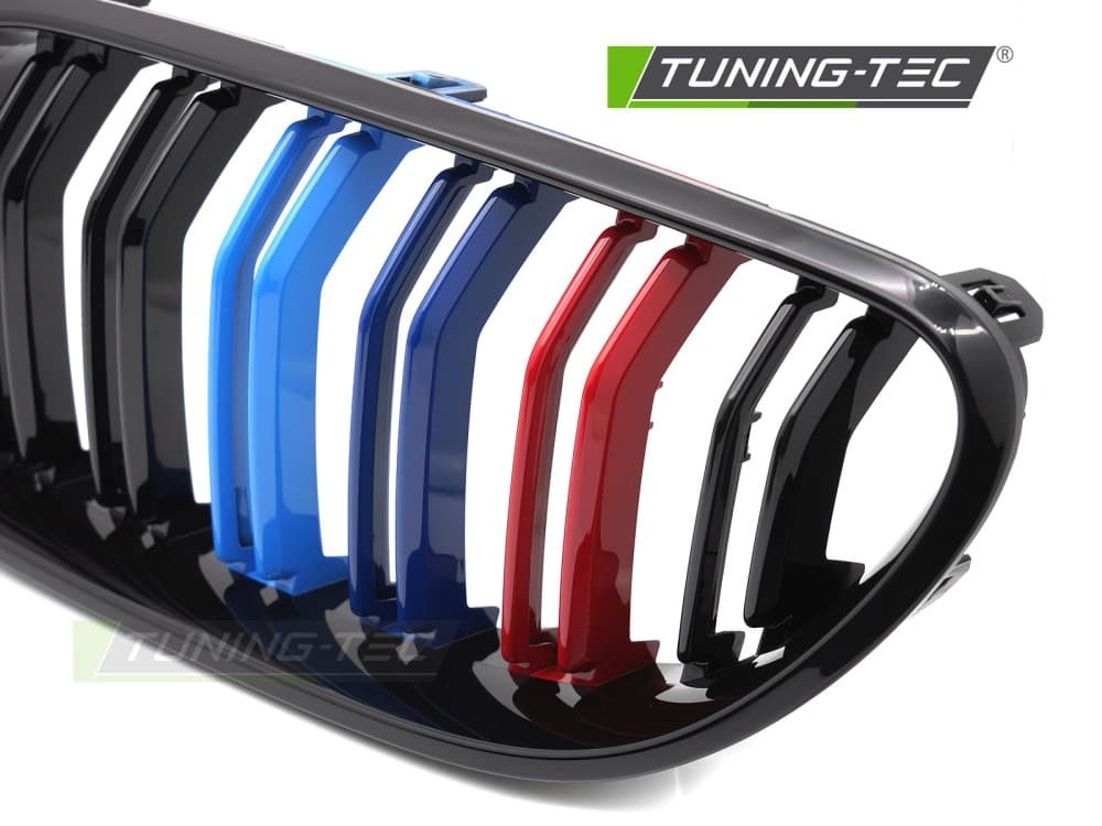 Predná maska BMW F12 / F13 11-18 Sport Glossy Black Tri-Colour Double Bar – náhľad 3