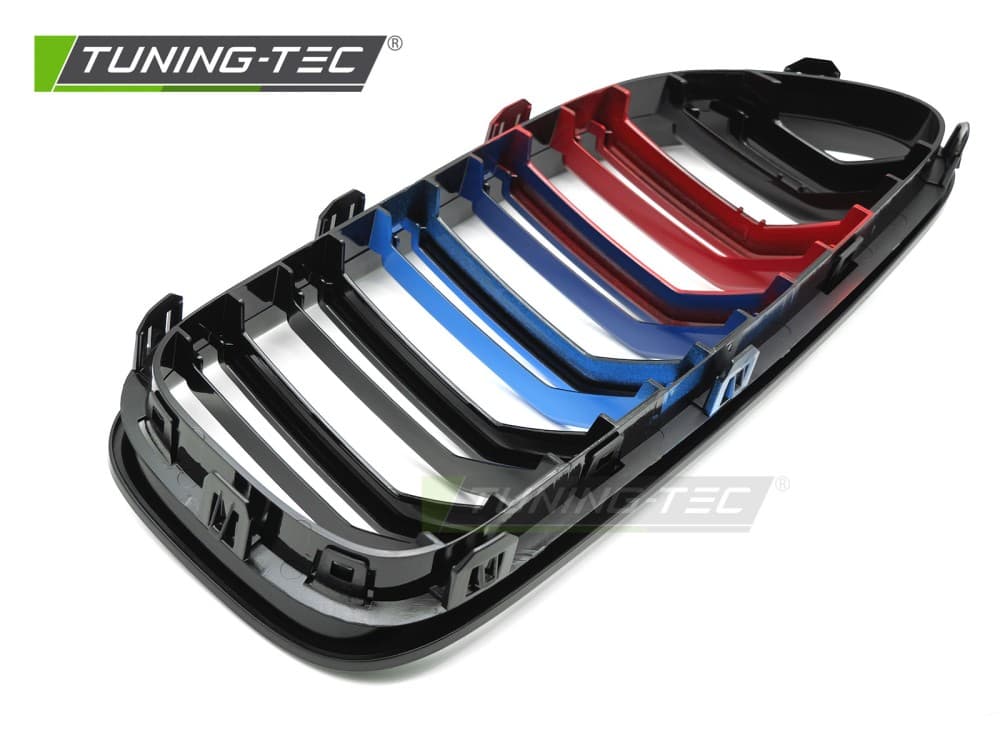 Predná maska BMW F12 / F13 11-18 Sport Glossy Black Tri-Colour Double Bar – náhľad 5