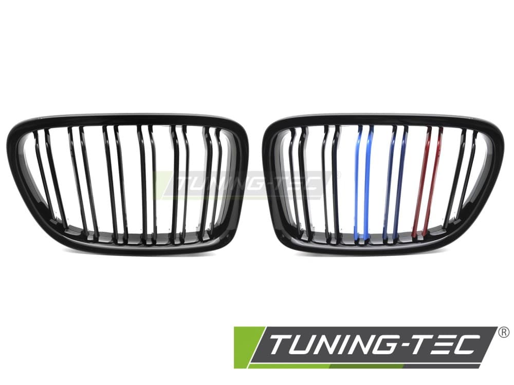 Predná maska BMW X1 E84 09-14 Sport Glossy Black Tri-Colour Double Bar – náhľad 2