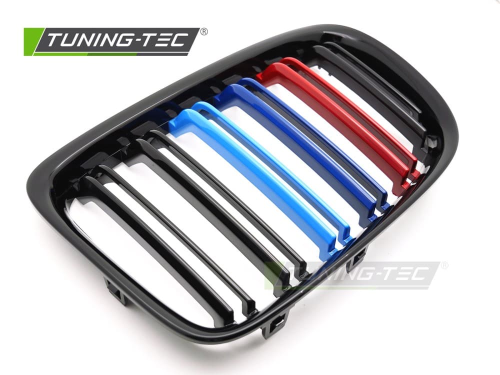 Predná maska BMW X1 E84 09-14 Sport Glossy Black Tri-Colour Double Bar – náhľad 3