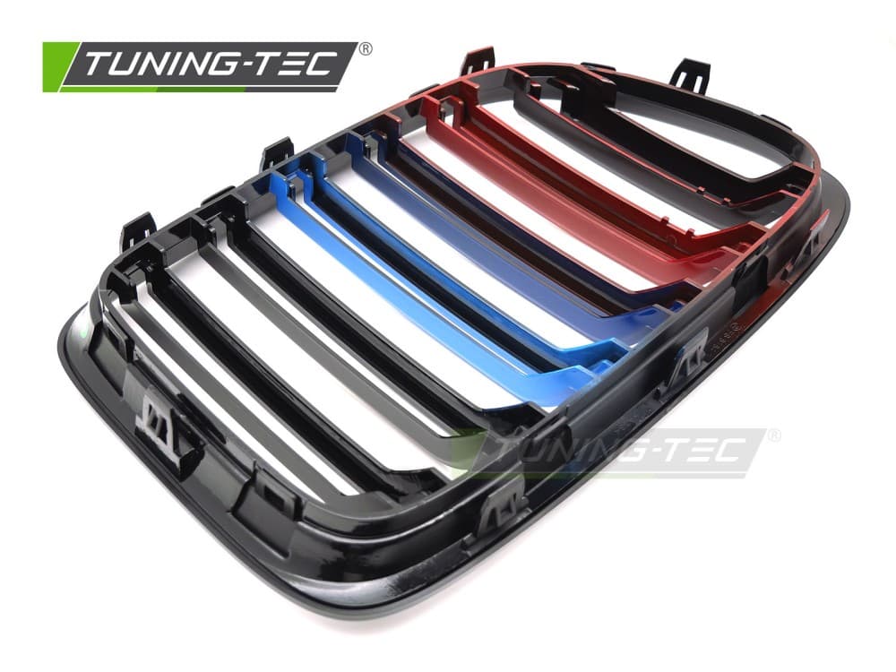 Predná maska BMW X1 E84 09-14 Sport Glossy Black Tri-Colour Double Bar – náhľad 4