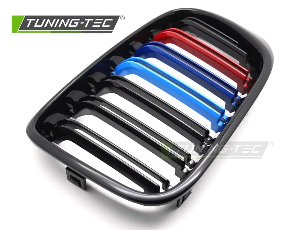 Predná maska BMW X3 F25 LCI 14-17 / X4 F26 14-18 Sport Glossy Black Tri-Colour Double Bar – náhľad 3