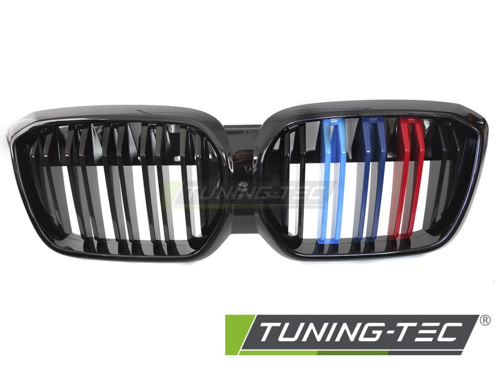 Predná maska BMW iX3 G08 LCI 21-25 Sport Glossy Black Tri-Colour Double Bar – náhľad 2