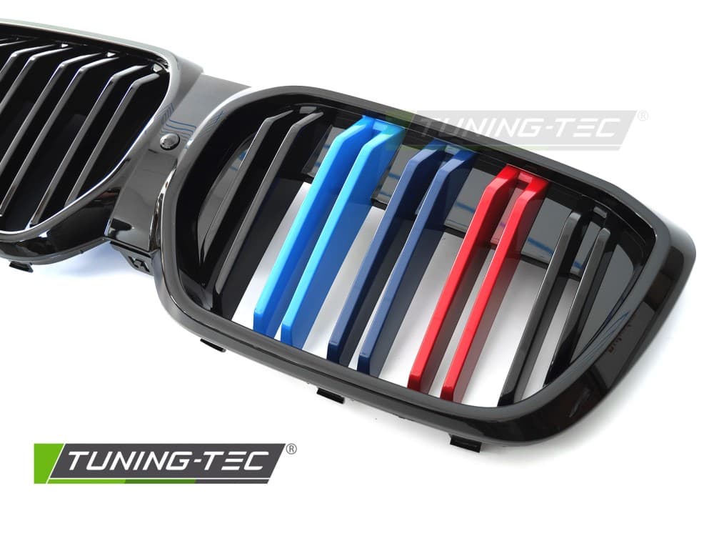 Predná maska BMW iX3 G08 LCI 21-25 Sport Glossy Black Tri-Colour Double Bar – náhľad 3