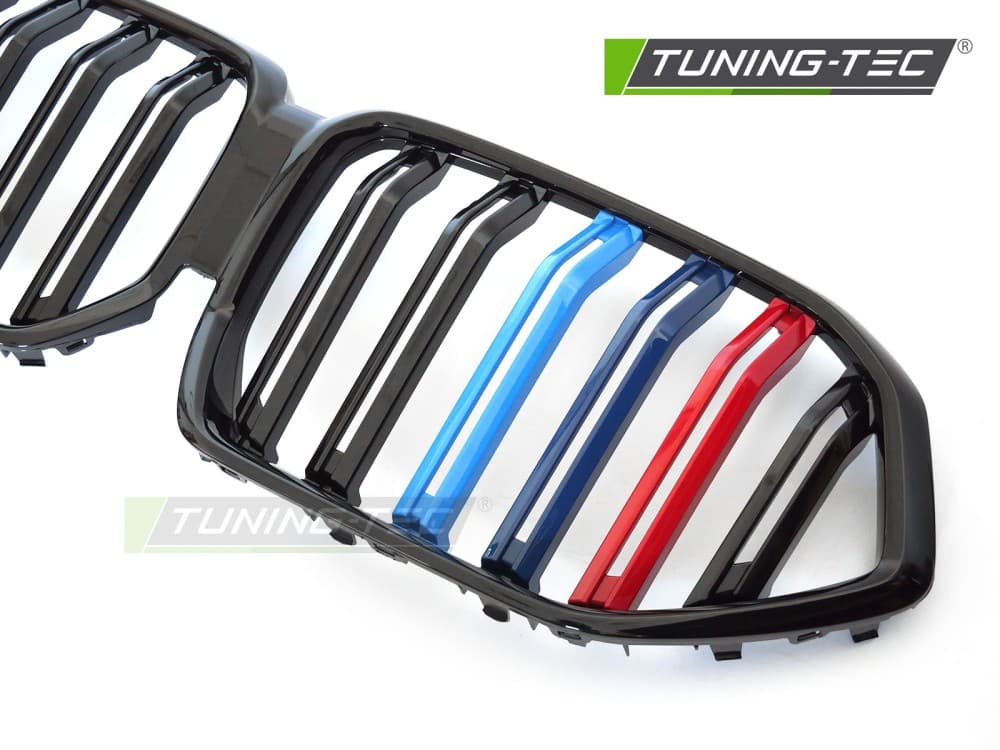 Predná maska BMW X6 G06 19-23 Sport Glossy Black Tri-Colour Double Bar – náhľad 3