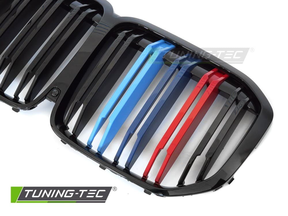 Predná maska BMW X7 G07 18-22 Sport Glossy Black Tri-Colour Double Bar – náhľad 3