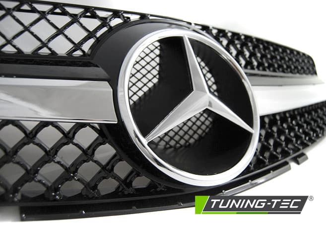 Predná maska Mercedes SL R230 01-06 CL Style Black-Chrome – náhľad 4