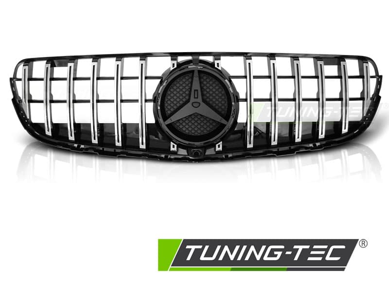 Predná maska Mercedes GLC W253 15-18 Sport Glossy Black Chrome GT-R Look – náhľad 2
