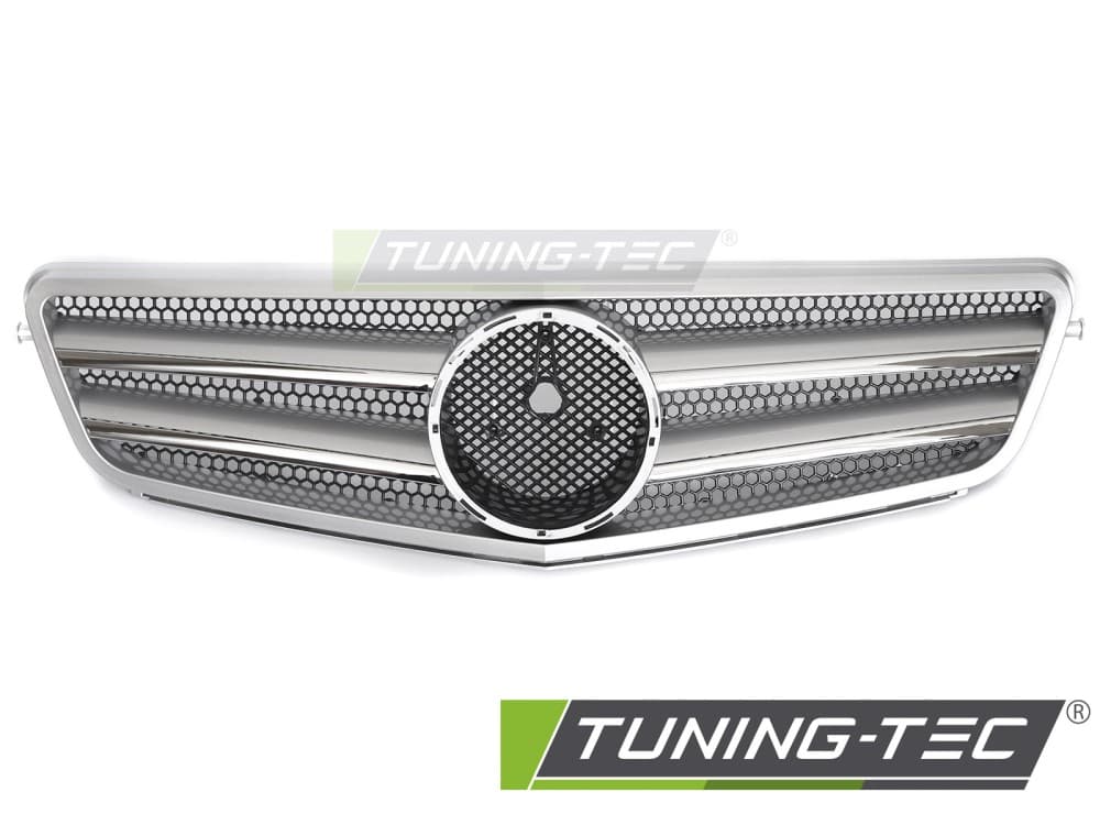Predná maska Mercedes C trieda W204 / S204 07-14 Sport Silver-Chrome – náhľad 2