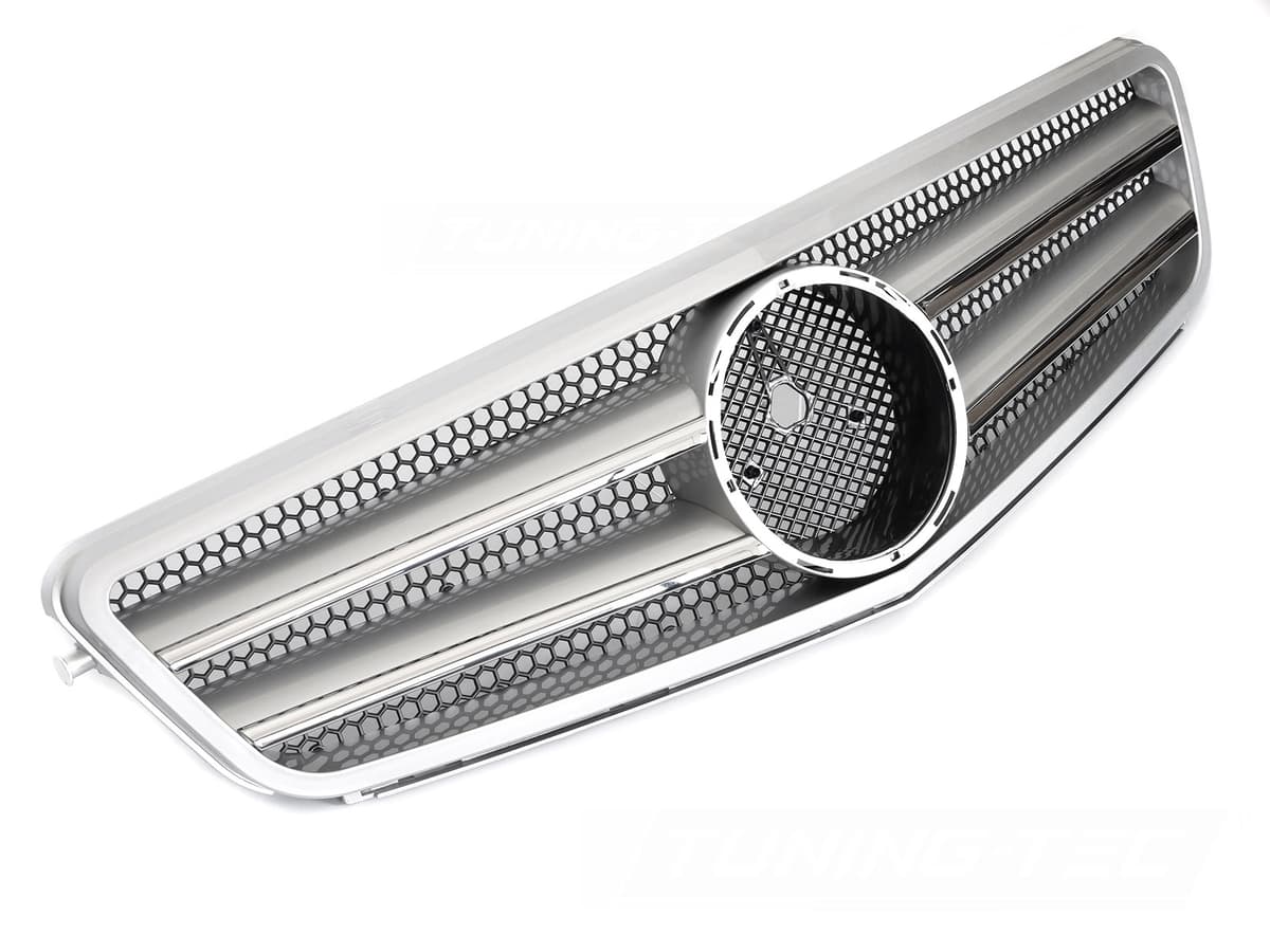 Predná maska Mercedes C trieda W204 / S204 07-14 Sport Silver-Chrome