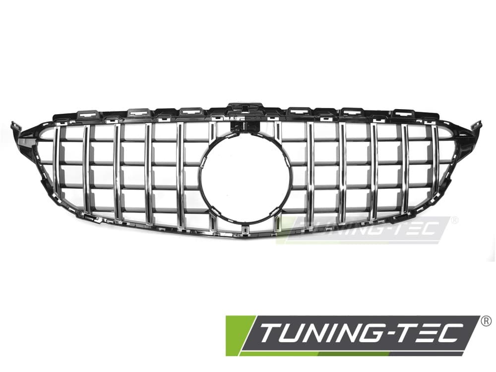 Predná maska Mercedes C W205 14-21 / S205 14-21 / C205 15-23 / A205 16-23 GT Style Black-Chrome – náhľad 2