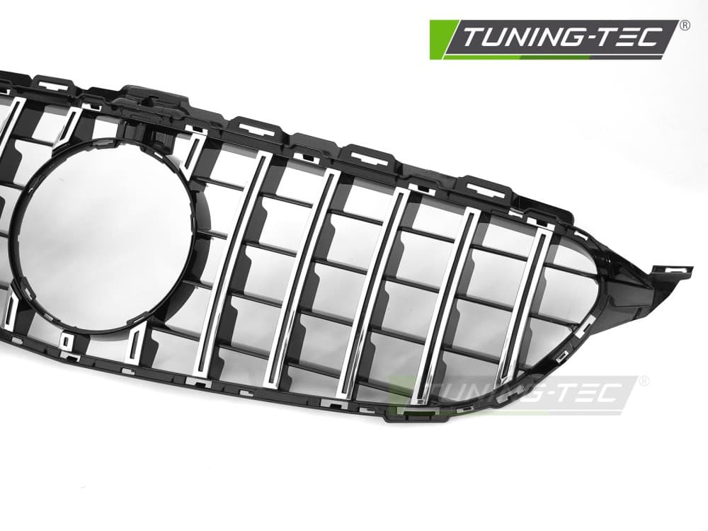 Predná maska Mercedes C W205 14-21 / S205 14-21 / C205 15-23 / A205 16-23 GT Style Black-Chrome – náhľad 3