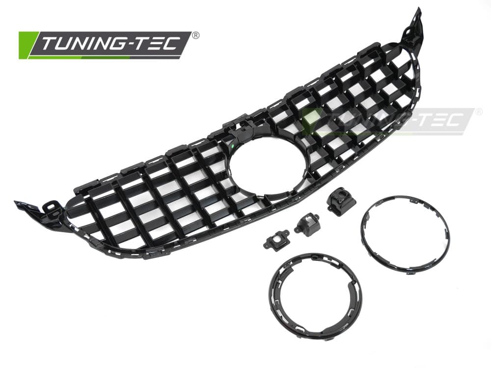 Predná maska Mercedes C W205 14-21 / S205 14-21 / C205 15-23 / A205 16-23 GT Style Black-Chrome – náhľad 4
