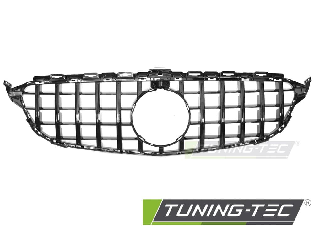 Predná maska Mercedes C-Trieda W205 14-21 / S205 14-21 / C205 15-23 / A205 16-23 GT Style Glossy Black – náhľad 2