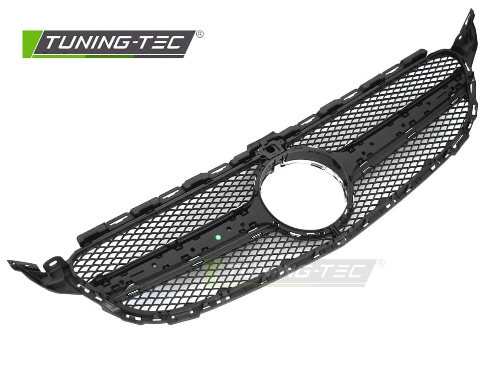 Predná maska Mercedes C-Class W205 / S205 14-18 / C205 15-18 / A205 16-18 Black-Silver s otvorom pre kameru – náhľad 5