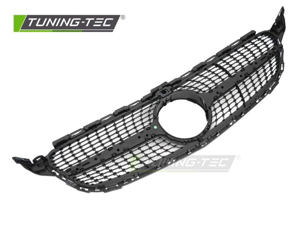 Predná maska Mercedes C-Class W205 / S205 14-18 / C205 15-18 / A205 16-18 Diamond Black Chrome s otvorom pre kameru – náhľad 5