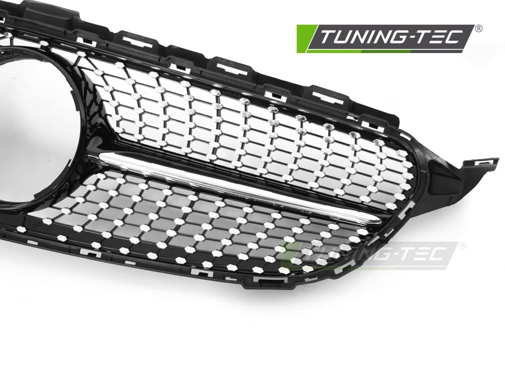 Predná maska Mercedes C-Class W205 / S205 14-18, C205 15-18, A205 16-18 Diamond Black Chrome – náhľad 3