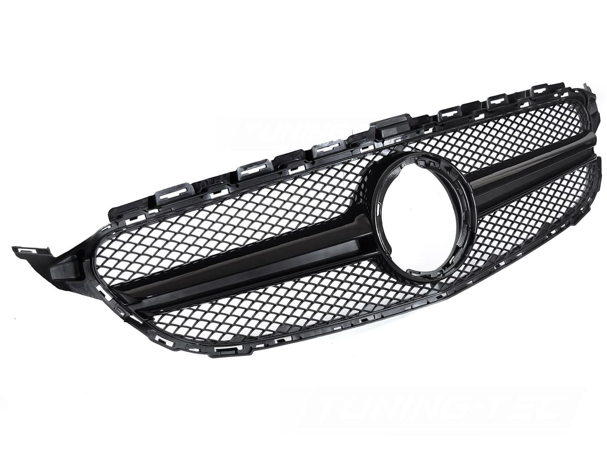 Predná maska Mercedes C-Trieda W205 / S205 / C205 / A205 18-23 Glossy Black