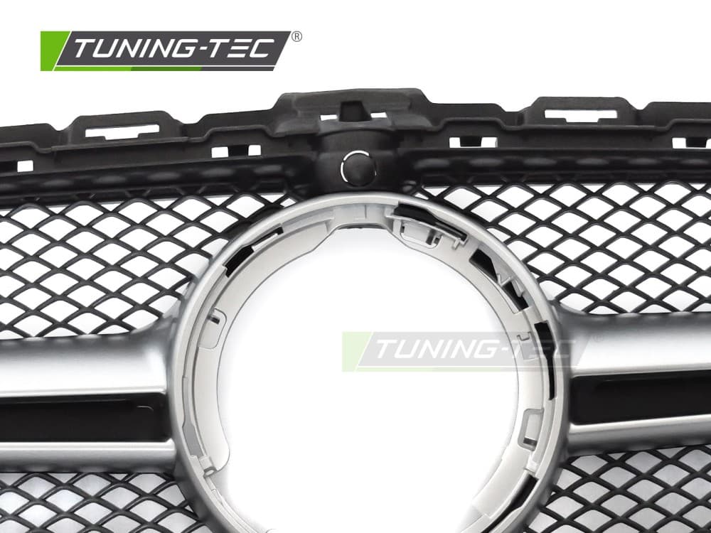Predná maska Mercedes C trieda W205 / S205 / C205 / A205 18-23 Black-Silver s otvorom pre kameru – náhľad 4
