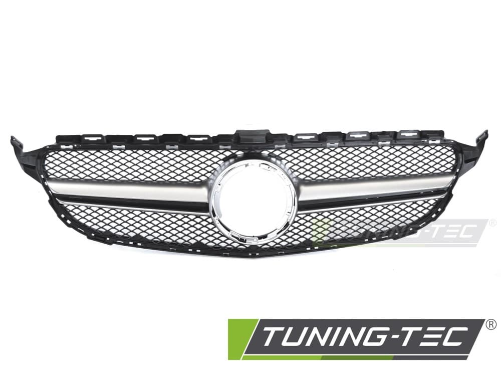 Predná maska Mercedes C-Trieda W205 / S205 / C205 / A205 18-23 Black-Silver – náhľad 2