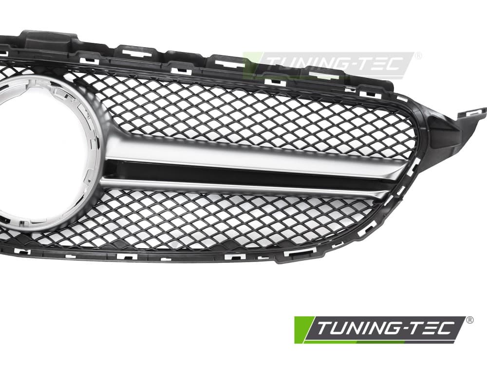 Predná maska Mercedes C-Trieda W205 / S205 / C205 / A205 18-23 Black-Silver – náhľad 3