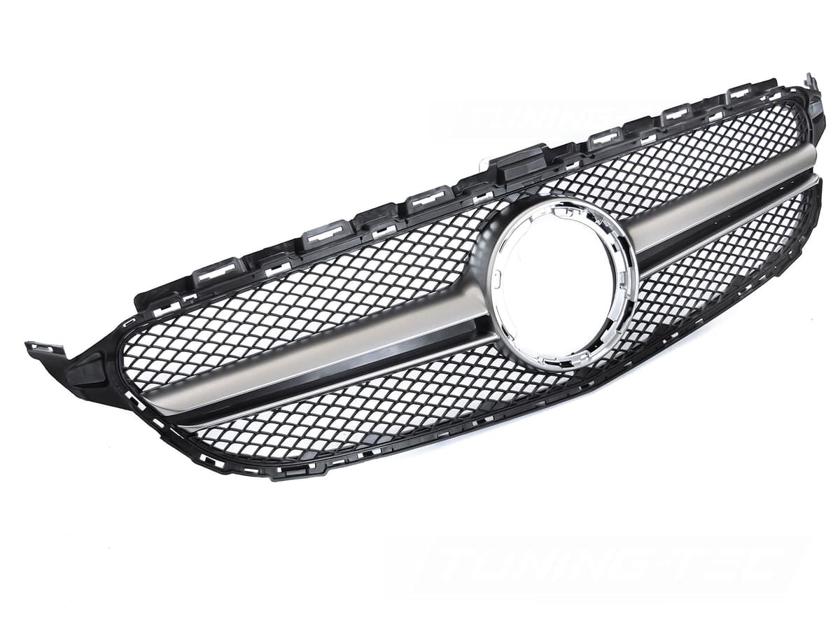 Predná maska Mercedes C-Trieda W205 / S205 / C205 / A205 18-23 Black-Silver