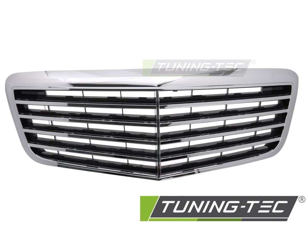 Predná maska Mercedes E trieda W211 / S211 06-09 Chrome Black – náhľad 2