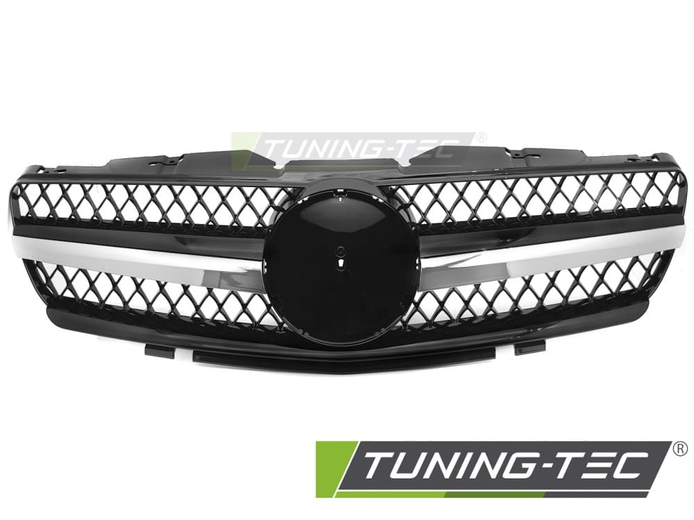 Predná maska Mercedes SL R230 01-06 Sport Black Chrome – náhľad 2