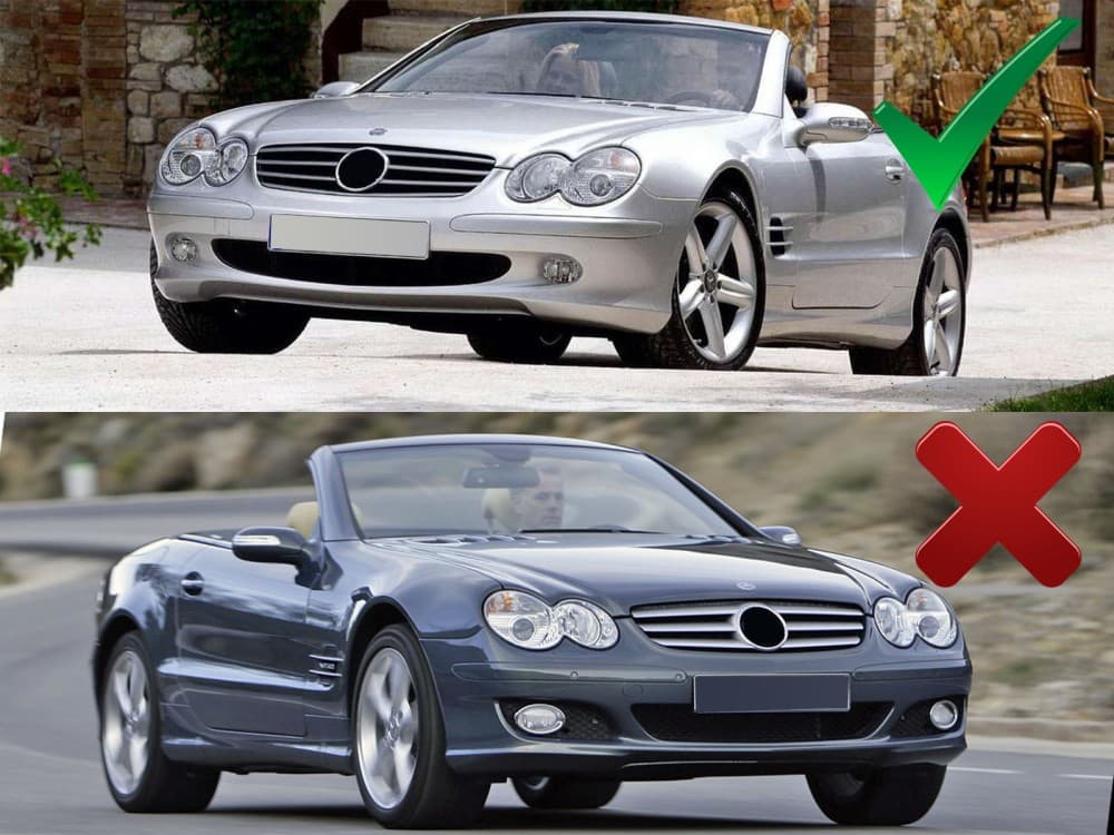 Predná maska Mercedes SL R230 01-06 Sport Black Chrome – náhľad 5