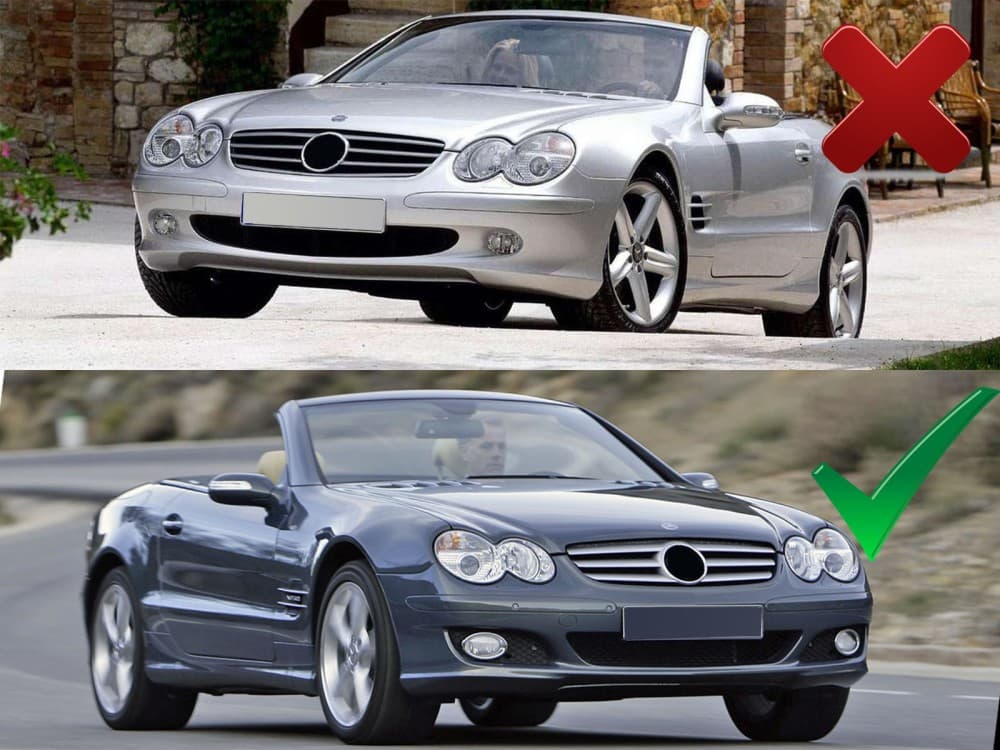 Predná maska Mercedes SL R230 06-08 Sport Glossy Black – náhľad 5