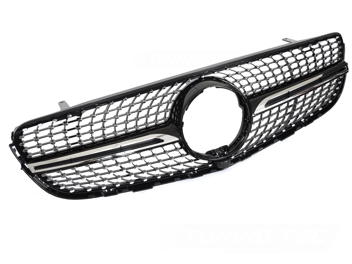 Predná maska Mercedes GLC W253 15-18 Diamond Black Chrome with Camera Hole
